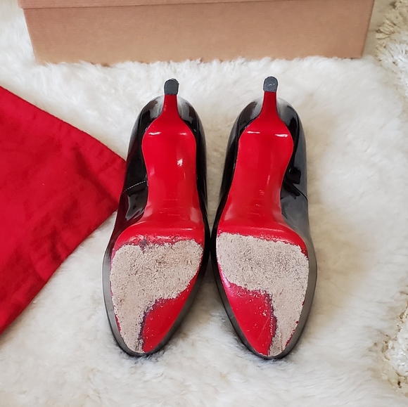 Christian Louboutin bianca patent platform pumps